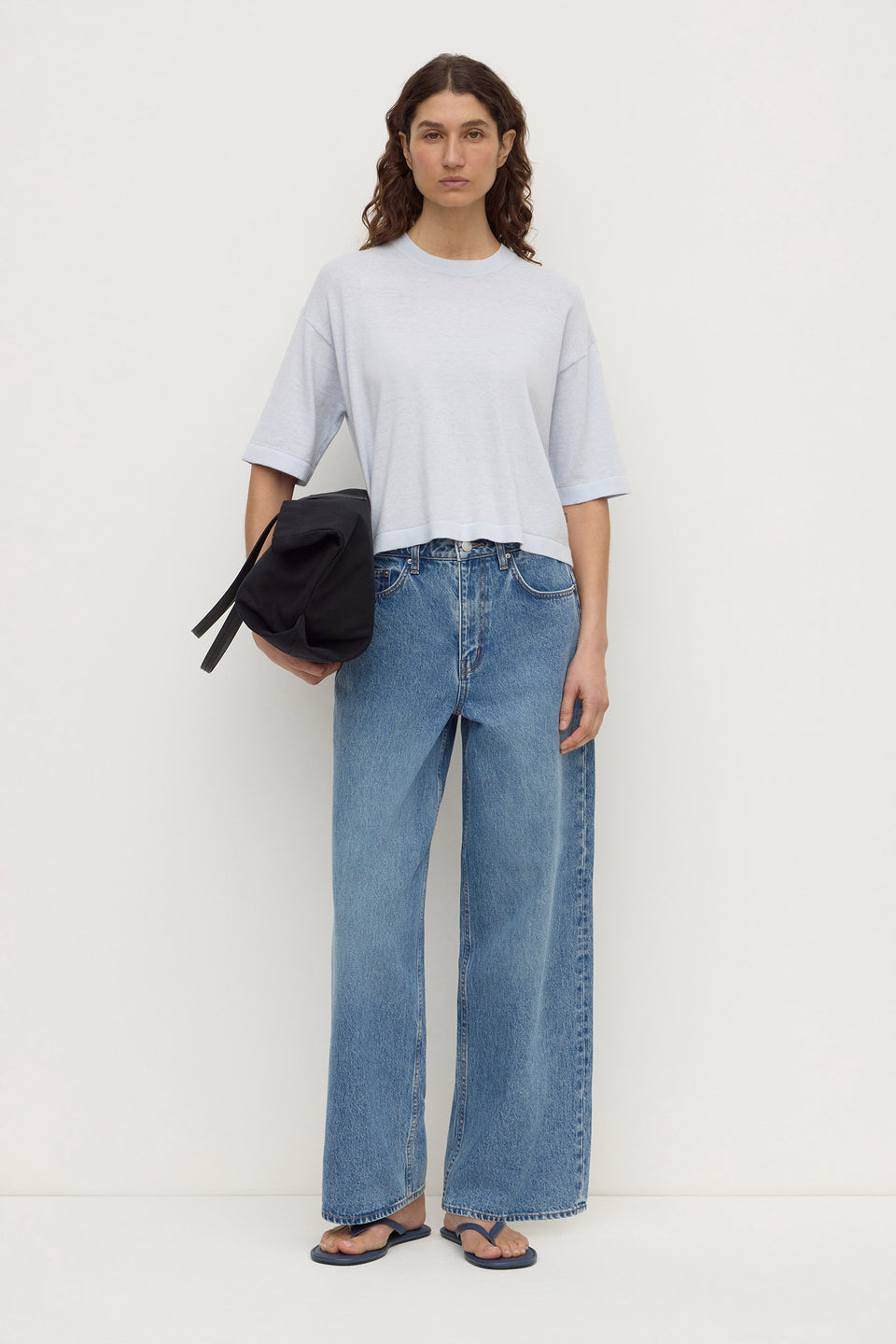 Assembly Label | Kensy Cotton Cashmere Tee - Powder Blue