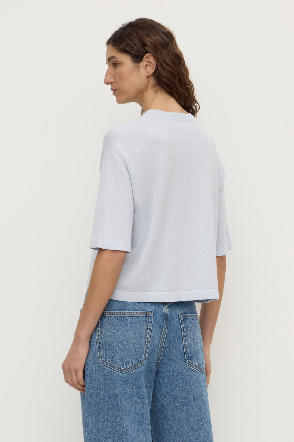 Assembly Label | Kensy Cotton Cashmere Tee - Powder Blue