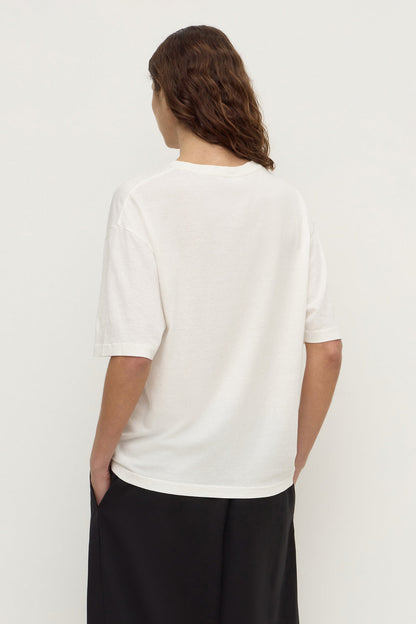 Assembly Label | Kira Cotton Hemp Tee - Antique White