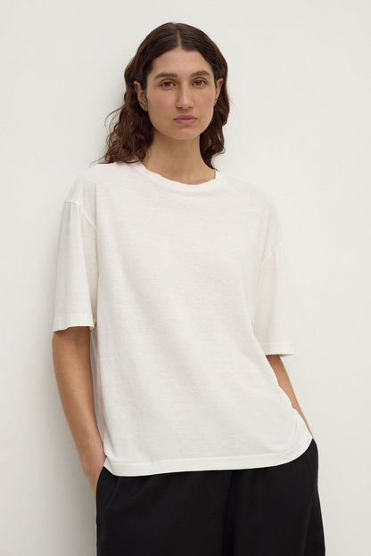 Assembly Label | Kira Cotton Hemp Tee - Antique White