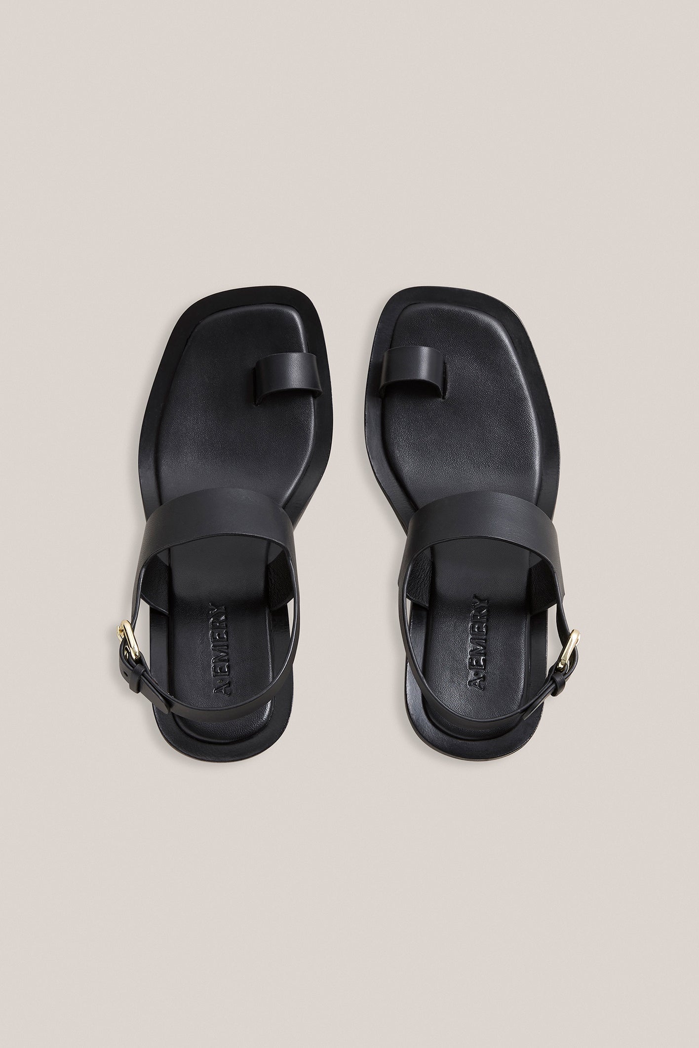 A.Emery | The Leland Heeled Sandal - Black