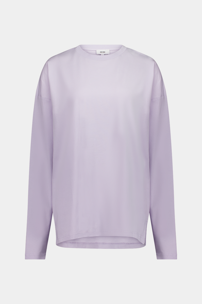 Rebe | Long Sleeve Drop T.Shirt - Powder Lilac