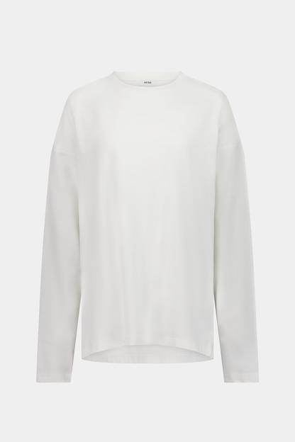 Rebe | Long Sleeve Drop T.Shirt - White