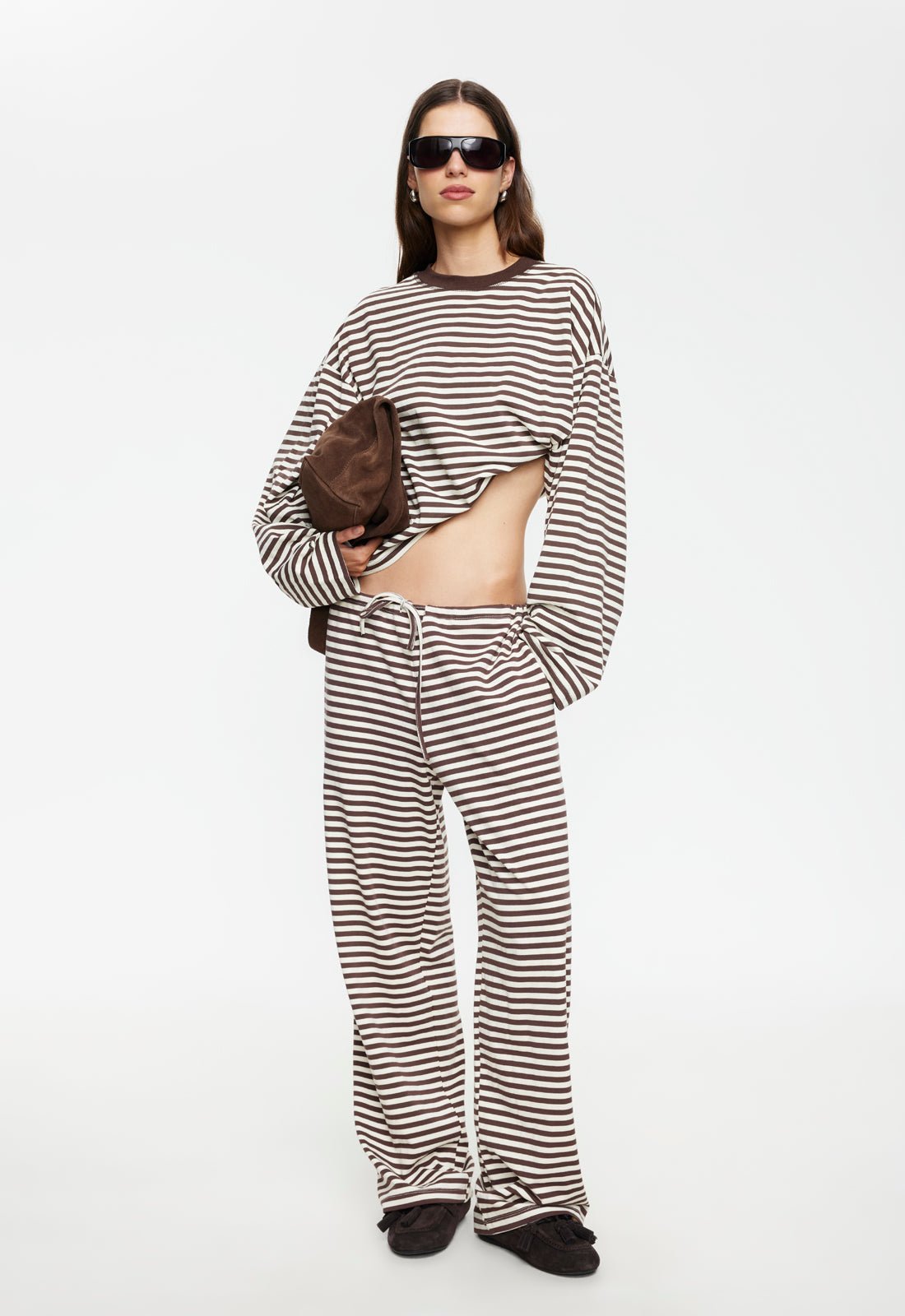 Lioness | Bloom Pant - Dark Chocolate Stripe