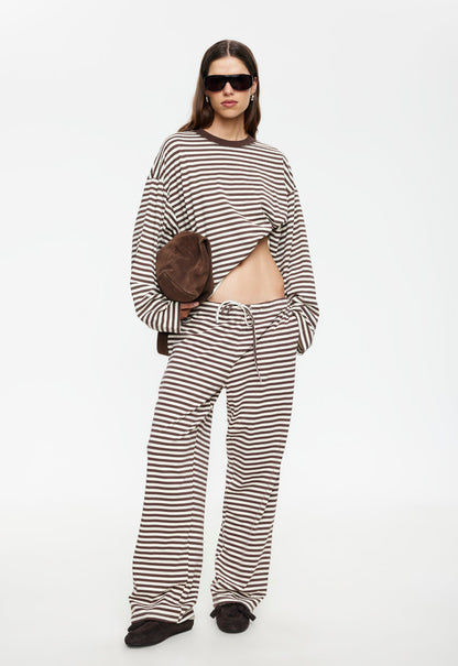 Lioness | Bloom Long Sleeve - Dark Chocolate Stripe