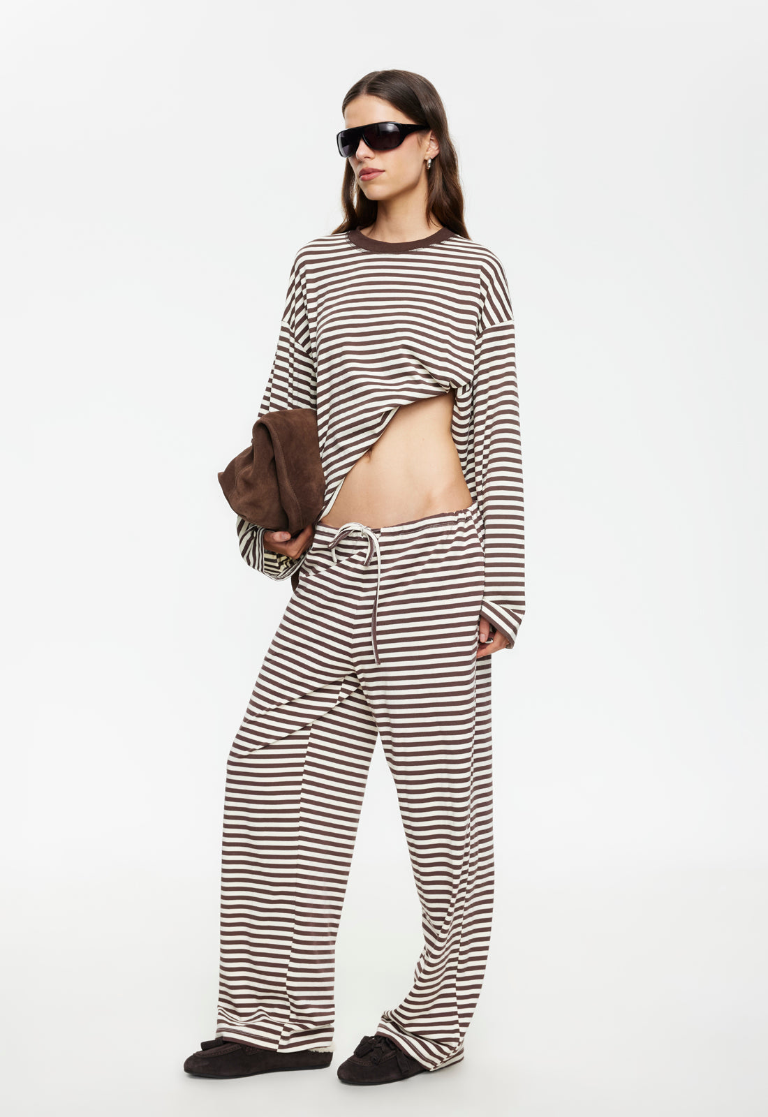 Lioness | Bloom Long Sleeve - Dark Chocolate Stripe