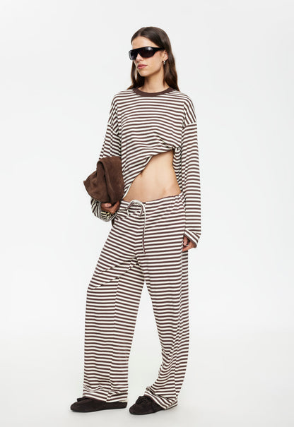 Lioness | Bloom Long Sleeve - Dark Chocolate Stripe
