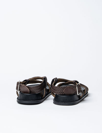 La Tribe | Amara Braided Sandal - Brown