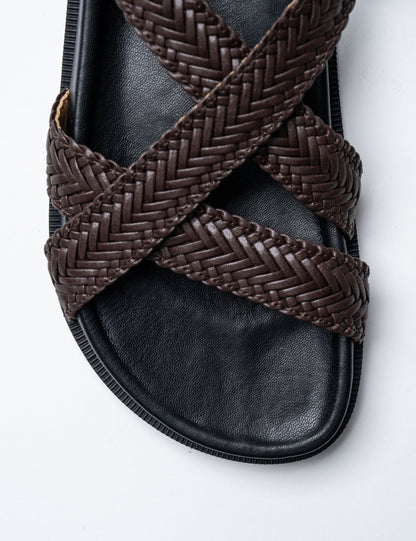 La Tribe | Amara Braided Sandal - Brown