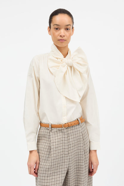 Skall Studio | Lady Bow Shirt - Ivory