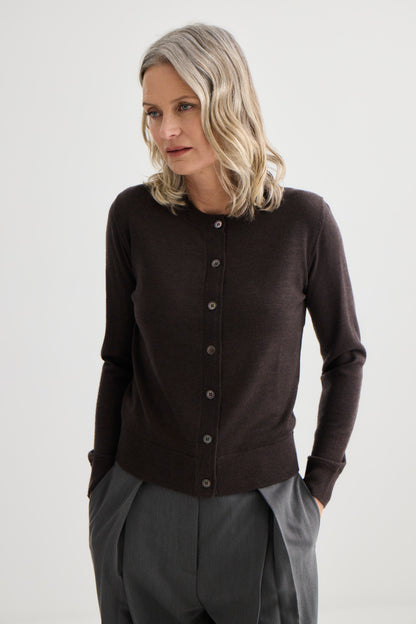 Laing | Sylvia Merino Cardigan - Espresso