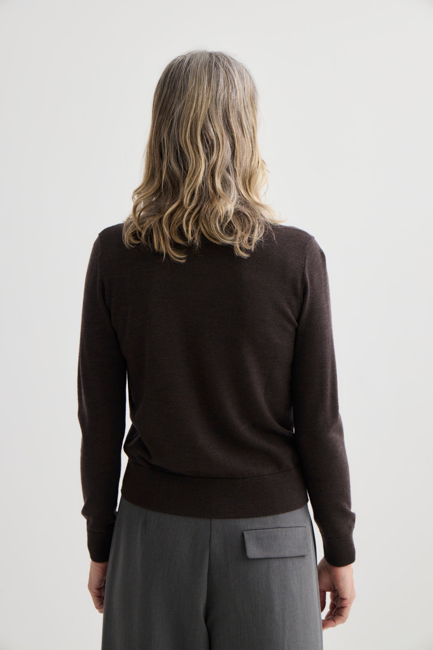 Laing | Sylvia Merino Cardigan - Espresso