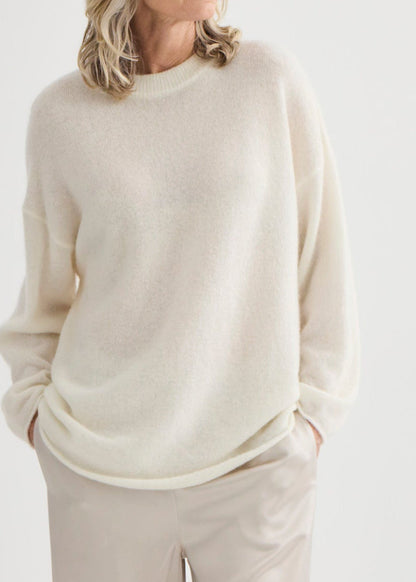 Laing | Alpaca Sweater With Tie - Ivory