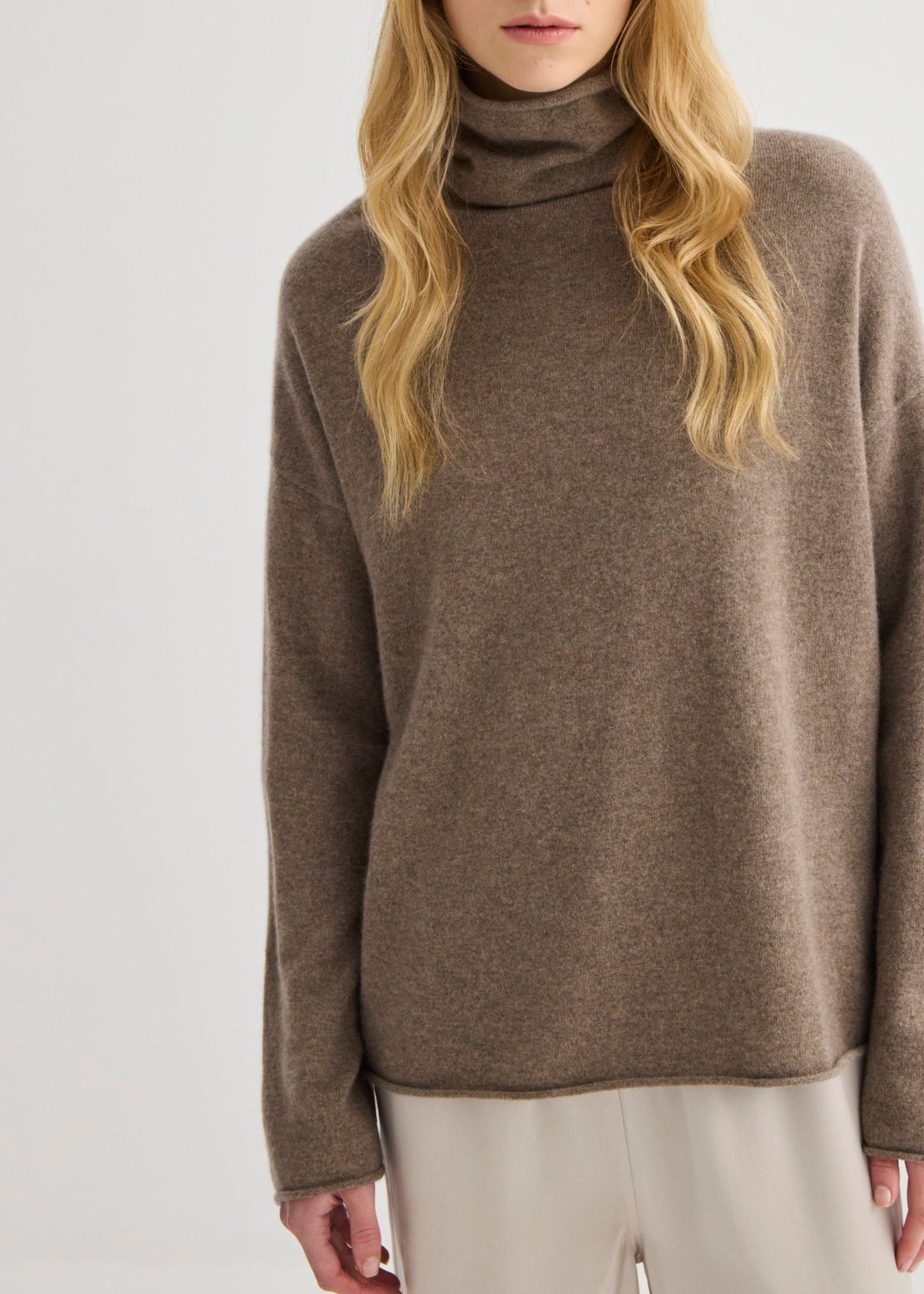 Laing | Mara Cashmere Funnel Neck - Cocoa Marle