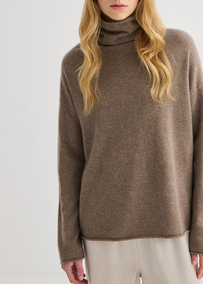 Laing | Mara Cashmere Funnel Neck - Cocoa Marle