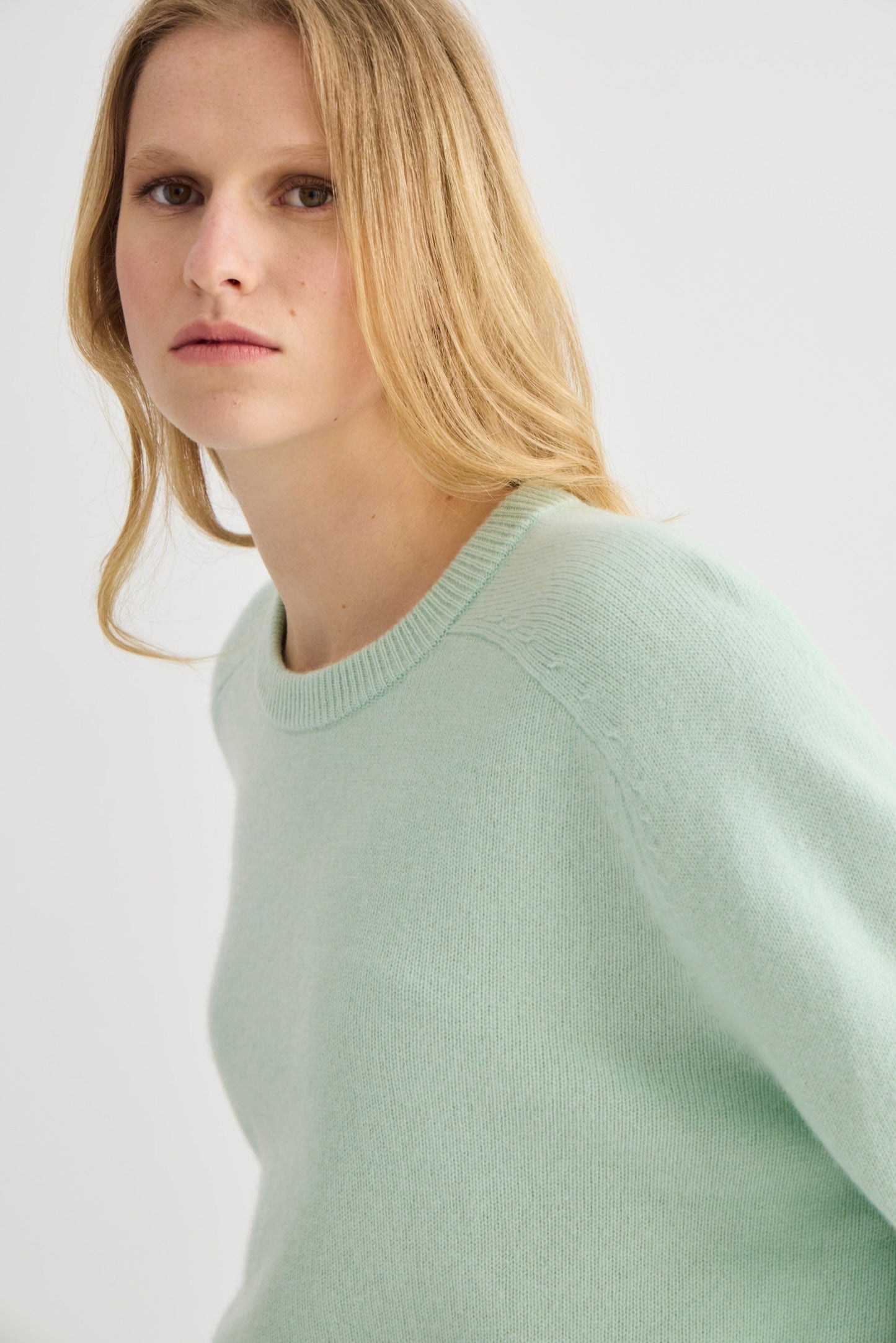 Laing | Cashmere Oversized Crewneck - Mint