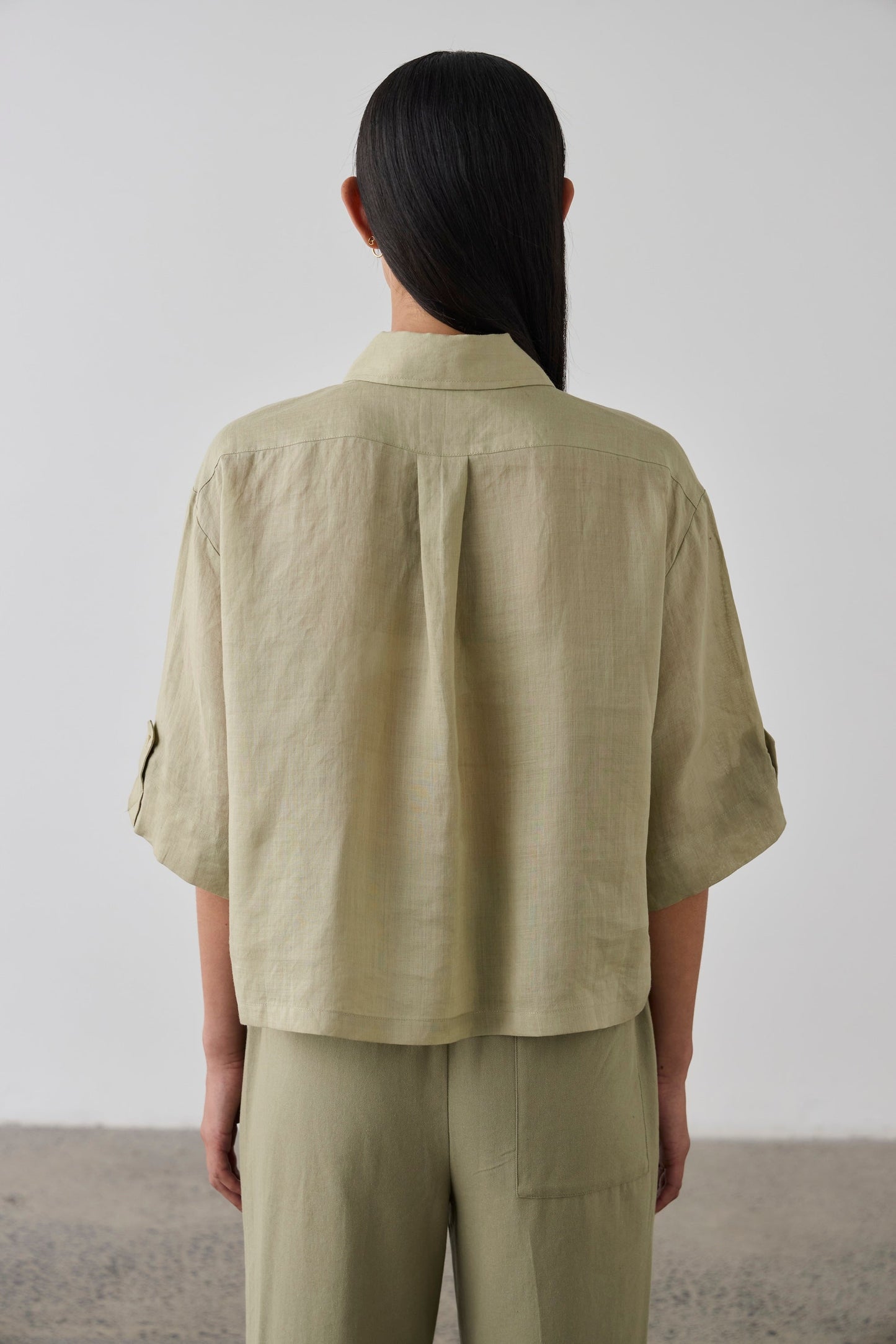 Laing | Cropped Tab Shirt - Fennel