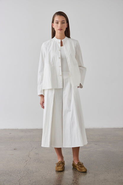 Laing | Full Pleated Skirt - White
