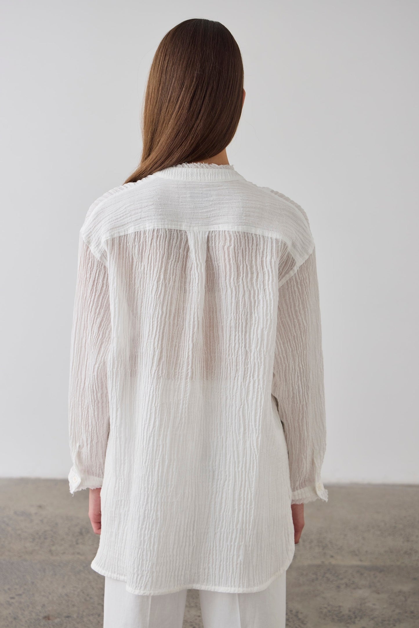 Laing | Relaxed Bib Front Shirt - White