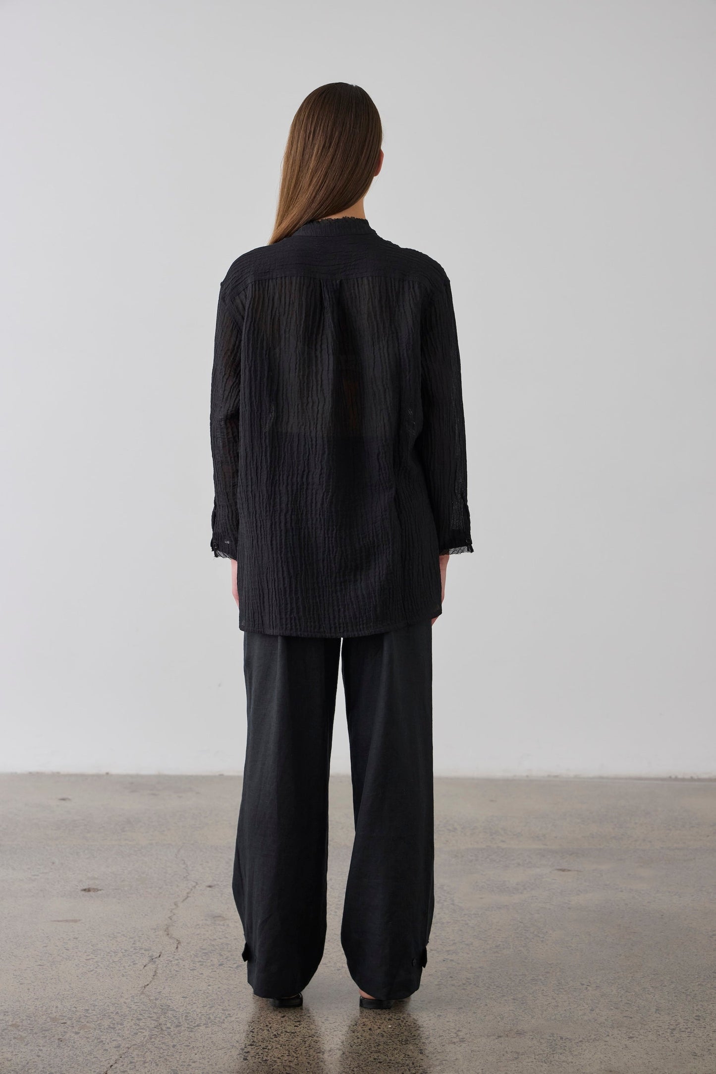 Laing | Relaxed Bib Front Shirt - Black