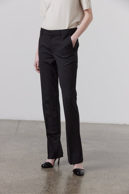 Laing | Bronson Mid Rise Split Hem Pant - Black
