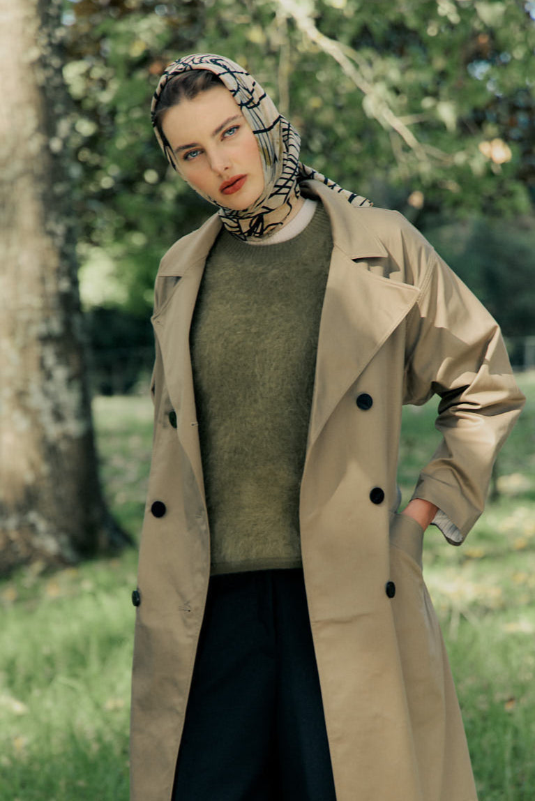 Laing | Brushed Cashmere Tee - Moss