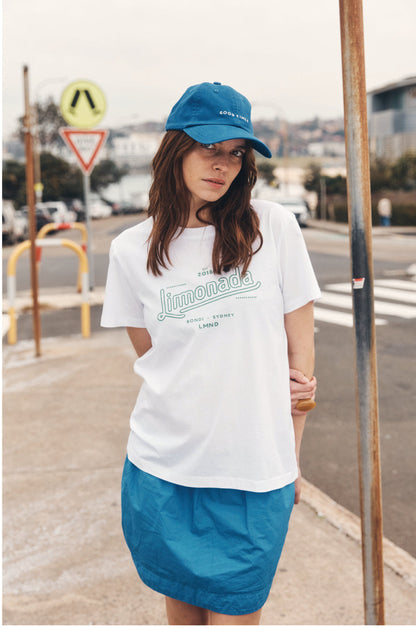 LMND | Limonada Tee - White/Evergreen