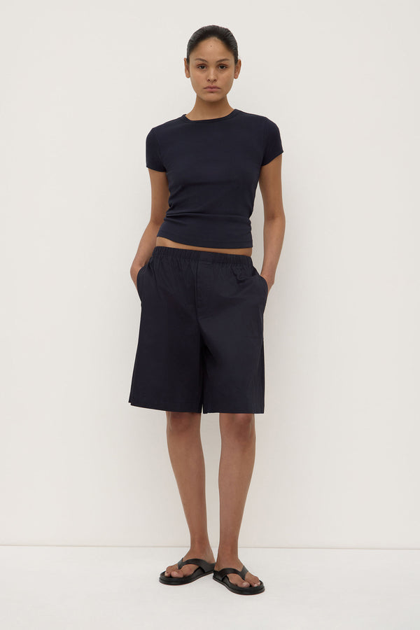 Assembly Label | Linley Rib Tee - True Navy