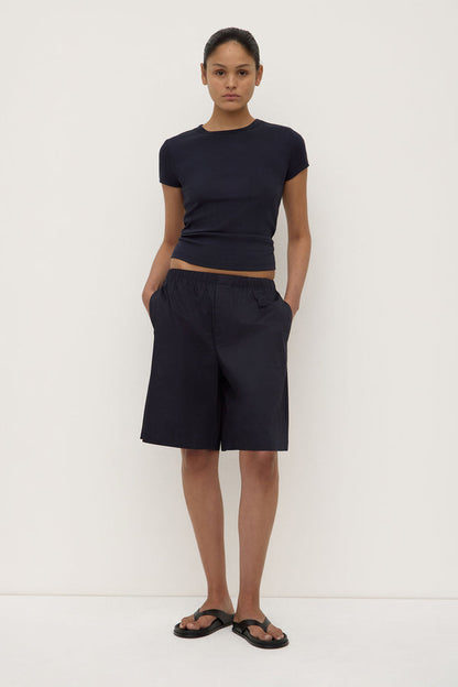 Assembly Label | Linley Rib Tee - True Navy