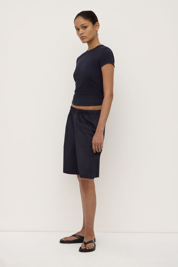 Assembly Label | Linley Rib Tee - True Navy