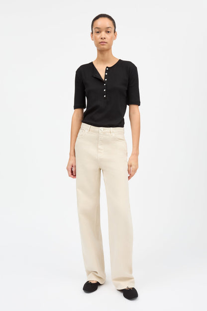 Skall Studio | Liv Henley Tee - Black