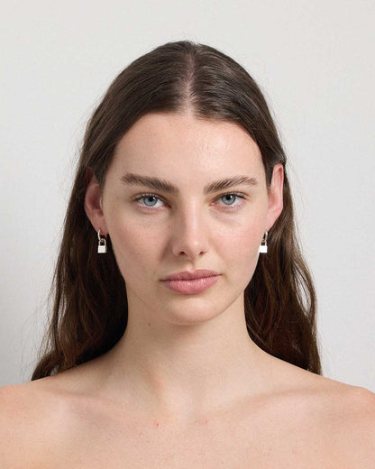 Meadowlark | Locked Charm Earrings - Silver