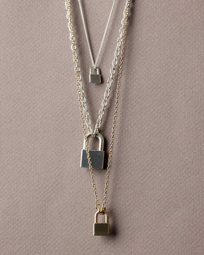Meadowlark | Locked Charm Necklace - Silver