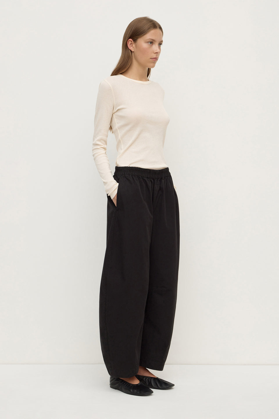 Assembly Label | Lola Barrel Pant - Black