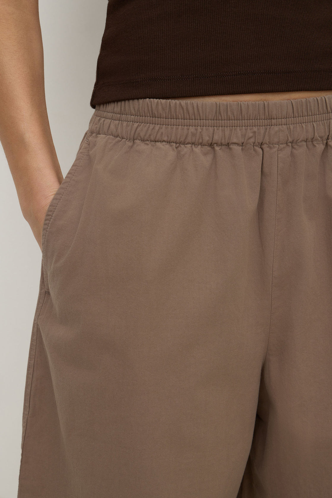 Assembly Label | Elaine Washed Cotton Pant - Dark Sand