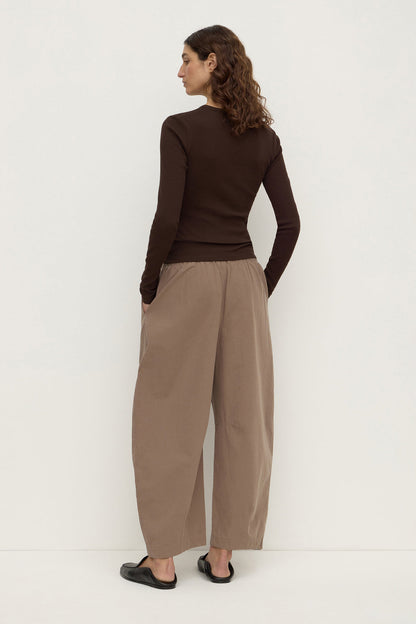 Assembly Label | Elaine Washed Cotton Pant - Dark Sand