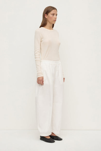Assembly Label | Lola Barrel Pant - White