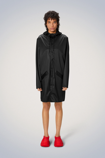 Rains | Long Jacket - Black Grain