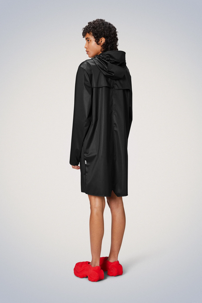 Rains | Long Jacket - Black Grain
