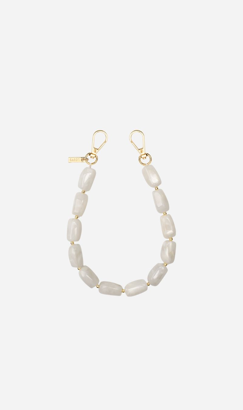 Louve | Abbey Beads Wristlet - Off White