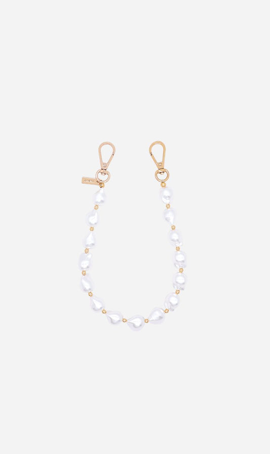 Louve | Daisy Pearl & Gold Phone Wristlet
