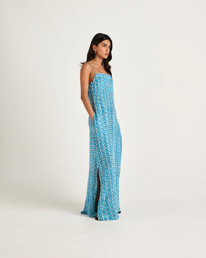 Chameli | Lune Maxi Dress - Blue Nazar