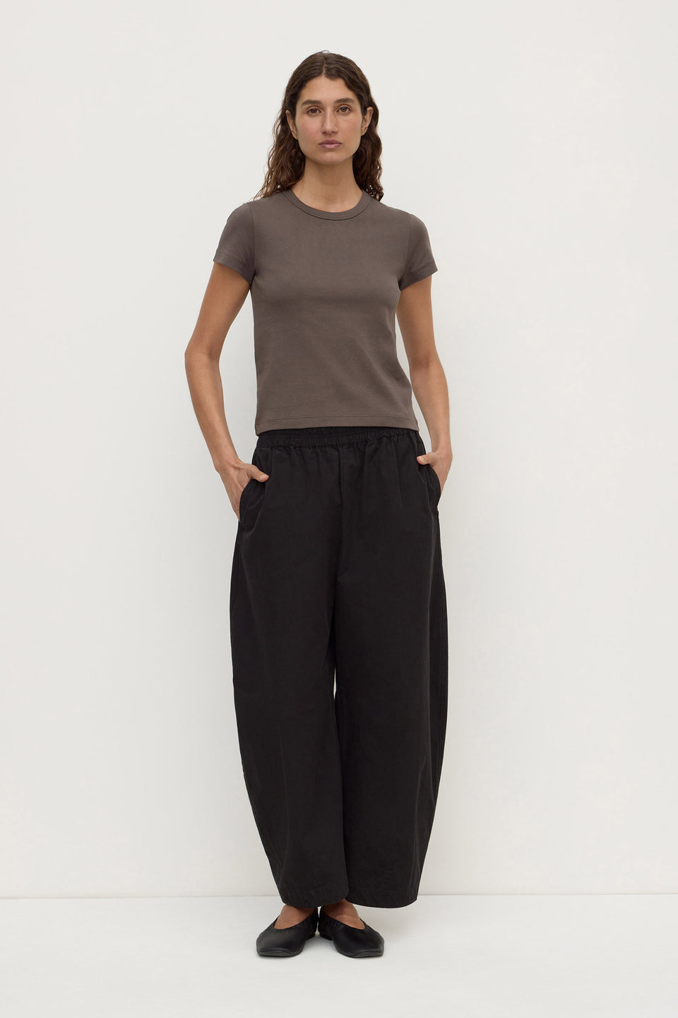 Assembly Label | Lyla Cap Sleeve Tee - Bark