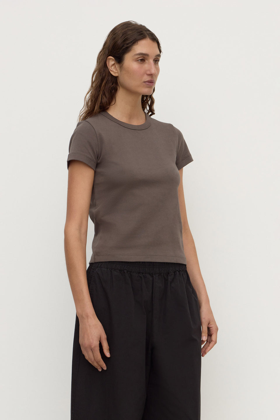 Assembly Label | Lyla Cap Sleeve Tee - Bark