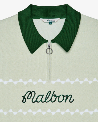 Malbon | Benny Sweater Polo - Green Tint