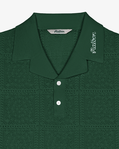 Malbon | Resort Crochet Polo - Green