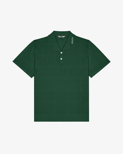 Malbon | Resort Crochet Polo - Green