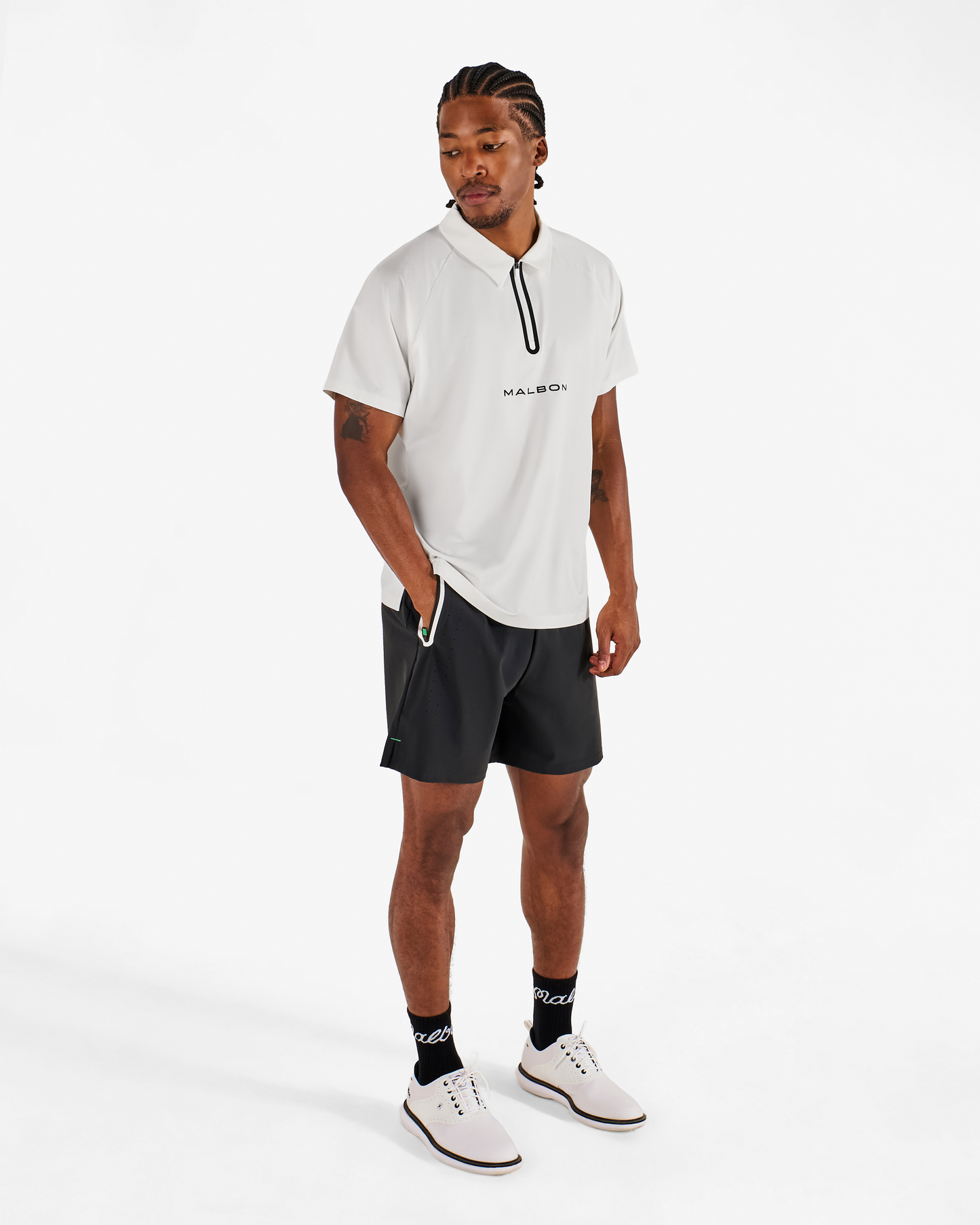 Malbon | Performance Raglan Polo - White