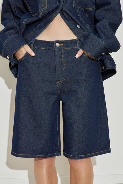 Maison Essentiele | Denim Jort - Deep Indigo