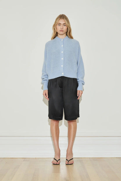 Maison Essentiele | Oversized Crew Neck Cardigan - Pale Blue